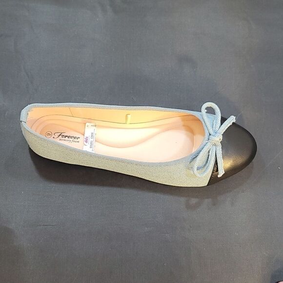 BRAND NEW FOREVER MEMORY FOAM DENIN BOWNOT WOMEN'S FLAT SHOE - Picture 13 of 14